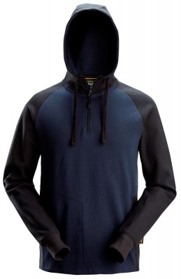 Bluza 2842 dwukolorowa z krótkim suwakiem i kapturem kol. navy/black rozm. XXL SNICKERS WORKWEAR (nr kat. 28429504008)