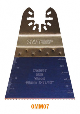 Brzeszczot do drewna 68 x 40 mm 5 szt. BIM uchwyt uniwersalny CMT (nr kat. OMM07-X5)