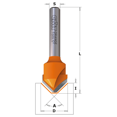 Frez do Alucobond® 135° fi 18 mm x 3,3 mm trzpień fi 6 mm HM CMT (nr kat. 715.002.11)