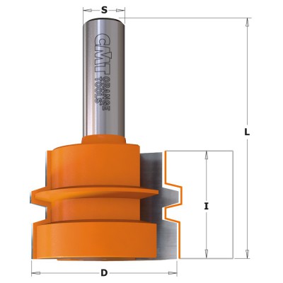 Frez do połączeń odwrotnych fi 44,4 mm x 32 mm trzpień fi 12 mm HM CMT (nr kat. 955.501.11)