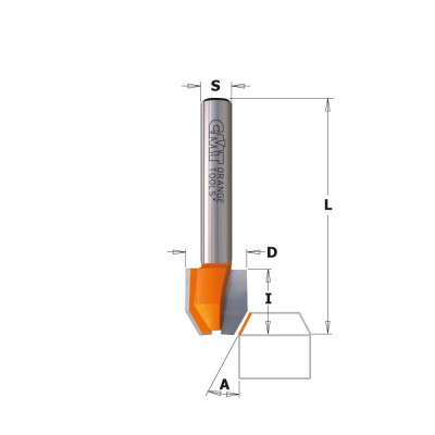 Frez trymujący fi 12 mm x 12,7 mm trzpień fi 6,35 mm HM CMT (nr kat. 821.022.11)
