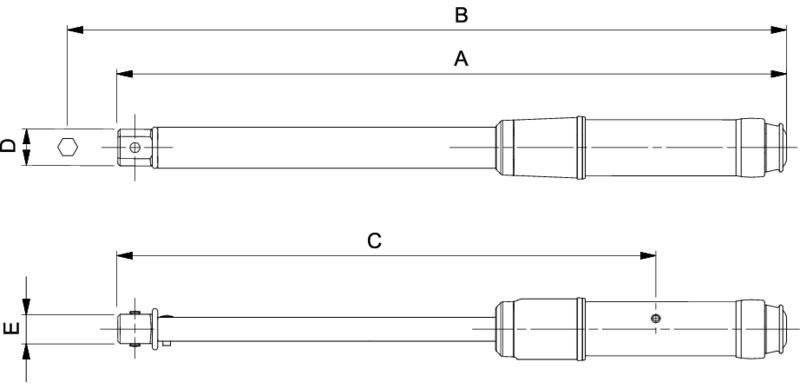 Klucz dynamometryczny 10-60 Nm ze złączem prostokątnym 9x12 mm Bahco (nr kat. 7465-60)