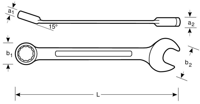 Klucz płasko-oczkowy 10 mm Dynamic-Drive BAHCO (nr kat. 111M-10)