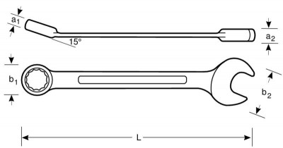 Klucz płasko-oczkowy nierdzewny 11 mm Bahco (nr kat. SS002-11)