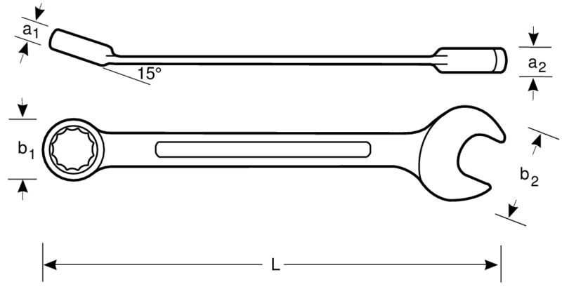 Klucz płasko-oczkowy z grzechotką 18 mm Dynamic-Drive Bahco (nr kat. 1RM-18)