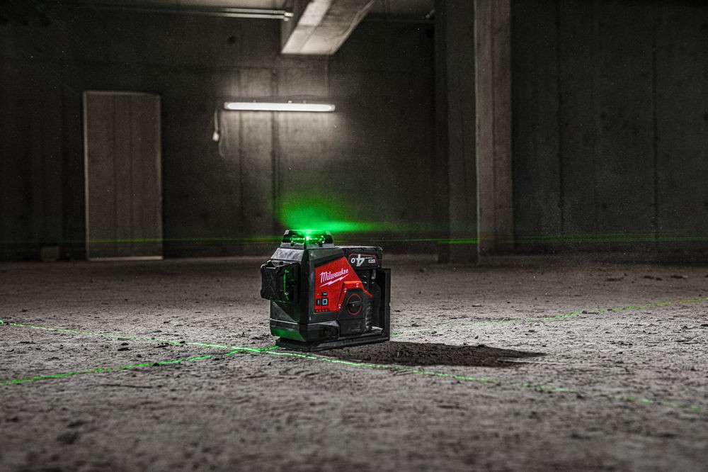 Laser 3-płaszczyznowy 360° akumulatorowy zielona wiązka M12 3PL-401C MILWAUKEE (nr kat. 4933478102)