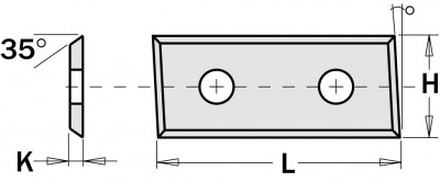 Frez prosty na płytki wymienne fi 16 mm x 28,3 mm trzpień fi 12 mm HM CMT (nr kat. 653.161.11)
