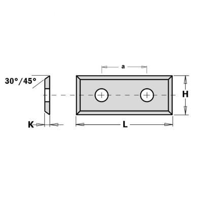 Frez prosty na płytki wymienne z dolnym łożyskiem fi 19 mm x 30 mm trzpień fi 8 mm HM CMT (nr kat. 657.191.11)