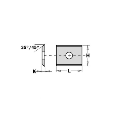 Frez prosty na płytki wymienne fi 16 mm x 28,3 mm trzpień fi 12 mm HM CMT (nr kat. 653.161.11)