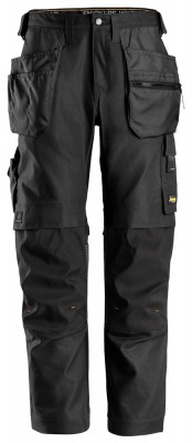 Spodnie 6224 Canvas+ stretch AllroundWork kol. black/black rozm. 60 SNICKERS WORKWEAR (nr kat. 62240404060)