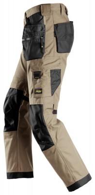 Spodnie 6224 Canvas+ stretch AllroundWork kol. khaki/black rozm. 44 SNICKERS WORKWEAR (nr kat. 62242004044)