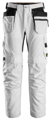 Spodnie 6224 Canvas+ stretch AllroundWork kol. white/white rozm. 58 SNICKERS WORKWEAR (nr kat. 62240909058)