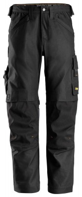 Spodnie 6324 Canvas+ stretch AllroundWork kol. black/black rozm. 60 SNICKERS WORKWEAR (nr kat. 63240404060)