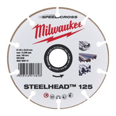 Tarcza diamentowa fi 115 mm SPEEDCROSS STEELHEAD™ 115 MILWAUKEE (nr kat. 4932492014)