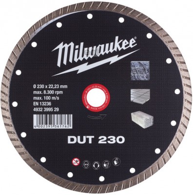 Tarcza diamentowa fi 230 mm DUT 230 MILWAUKEE (nr kat. 4932399529)