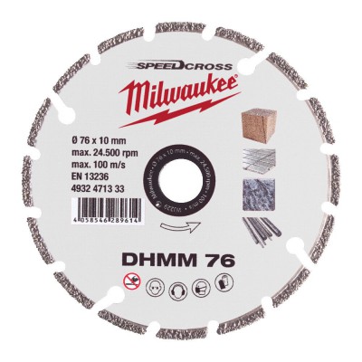 Tarcza diamentowa fi 76 mm DHMM MILWAUKEE (nr kat. 4932471333)