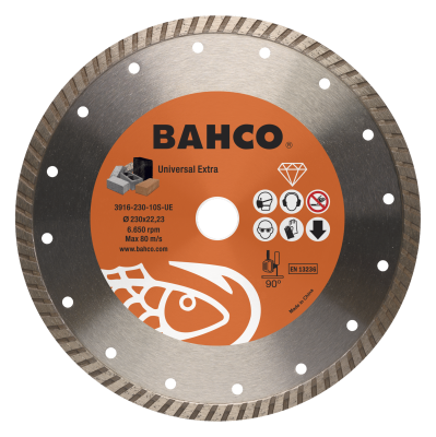Tarcza diamentowa do betonu zbrojonego fi 230 mm Bahco (nr kat. 3916-230-10L-RC)