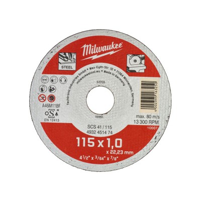 Tarcze do cięcia metalu fi 125x1.5 mm CONTRACTOR MILWAUKEE (nr kat. 4932451479)