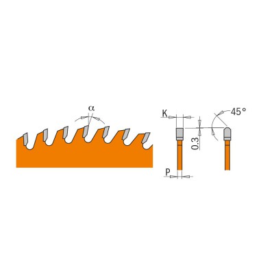 Tarcza pilarska do drewna fi 300 x 30 mm 72 zęby CMT (nr kat. 281.072.12M)