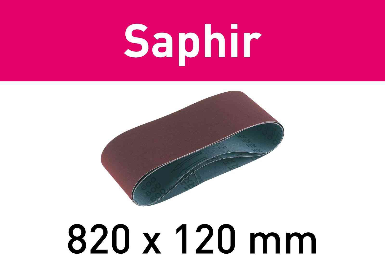 Taśma szlifierska Saphir 10 szt. 820 x 120 mm P80 SA FESTOOL (nr kat. 488082)