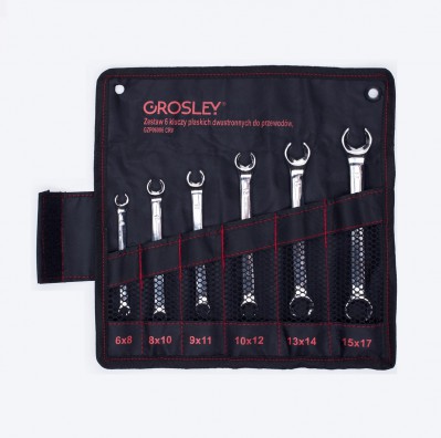 Zestaw kluczy dwustronnych oczkowych otwartych 6-17 mm GROSLEY (nr kat. GR50085)