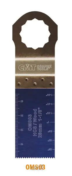 Brzeszczot do drewna 28 x 48 mm HCS uchwyt SuperCut i Vecturo CMT (nr kat. OMS03-X1)