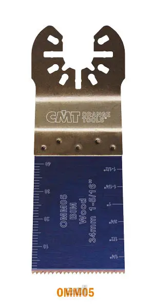 Brzeszczot do drewna 34 x 40 mm 5 szt. BIM uchwyt uniwersalny CMT (nr kat. OMM05-X5)