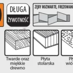 Brzeszczot do drewna 34 x 40 mm 5 szt. BIM uchwyt SuperCut i Vecturo CMT (nr kat. OMS05-X5)
