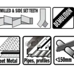 Brzeszczot do piły szablastej do metalu 200 mm 10-14 TPI 5 szt. BIM CMT (nr kat. JS1025VF-5)