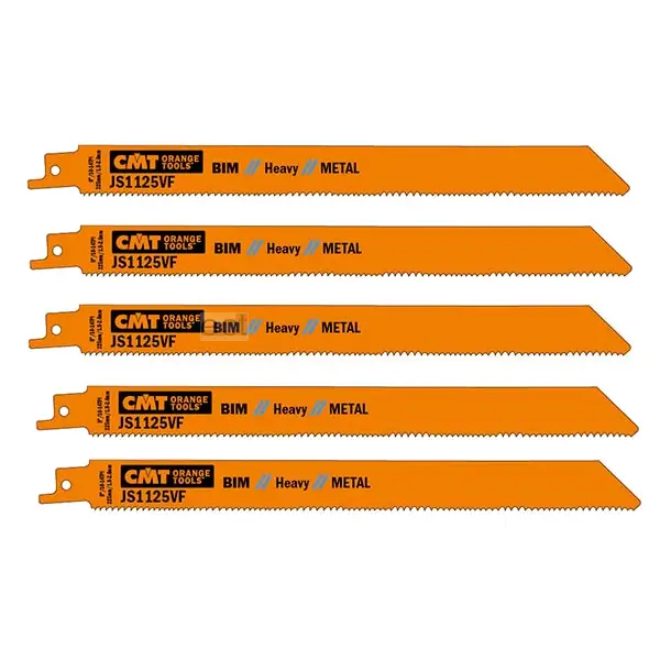 Brzeszczot do piły szablastej do metalu 225 mm 10-14 TPI 5 szt. BIM CMT (nr kat. JS1125VF-5)