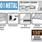 Brzeszczot uniwersalny 32 x 40 mm 5 szt. BIM TIN uchwyt SuperCut i Vecturo CMT (nr kat. OMS13-X5)