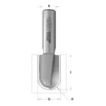Frez do korytek i czasz fi 3,2 mm x 9,5 mm trzpień fi 6 mm HM CMT (nr kat. 714.032.11)