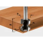 Frez do listew HW D22/16/R2,5+R6 FESTOOL (nr kat. 491140)