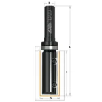 Frez prosty na płytki wymienne fi 19 mm x 49,5 mm trzpień fi 12,7 mm HM CMT (nr kat. 652.691.11B)
