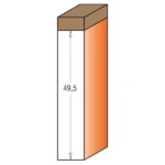 Frez prosty na płytki wymienne fi 19 mm x 49,5 mm trzpień fi 12,7 mm HM CMT (nr kat. 652.691.11B)