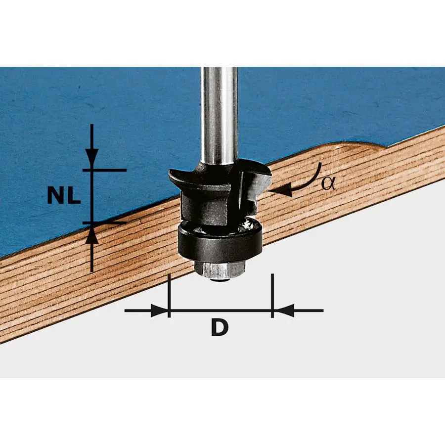 Frez wyrównująco-fazujący HW S8 D24/0° +45° FESTOOL (nr kat. 491026)