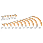 Frez zaokrąglający z łożyskiem fi 16,7 mm x 12,7 mm trzpień fi 8 mm HM CMT (nr kat. 938.167.11)