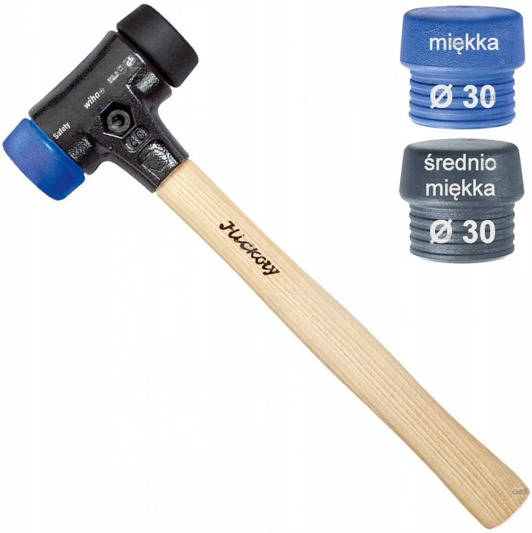 Młotek miękki - średnio miękki fi 30 Safety Wiha (nr kat. 26649)