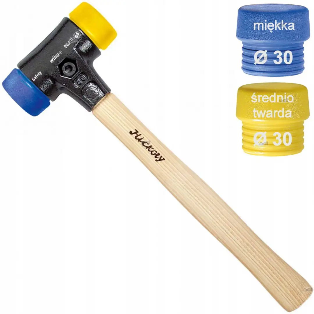 Młotek miękki - średnio twardy fi 30 Safety Wiha (nr kat. 26653)