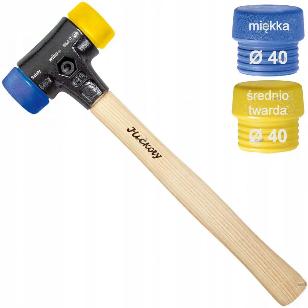 Młotek miękki - średnio twardy fi 40 Safety Wiha (nr kat. 26654)