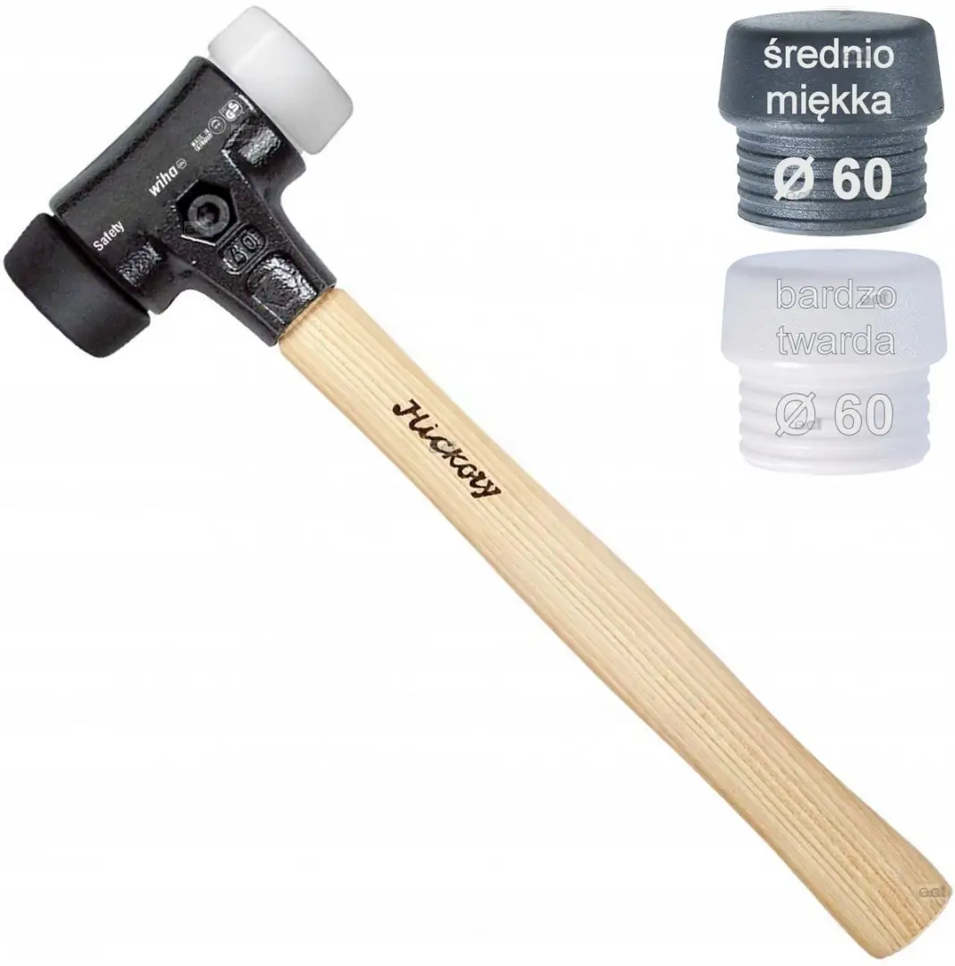 Młotek średnio miękki - bardzo twardy fi 60 Safety Wiha (nr kat. 26660)