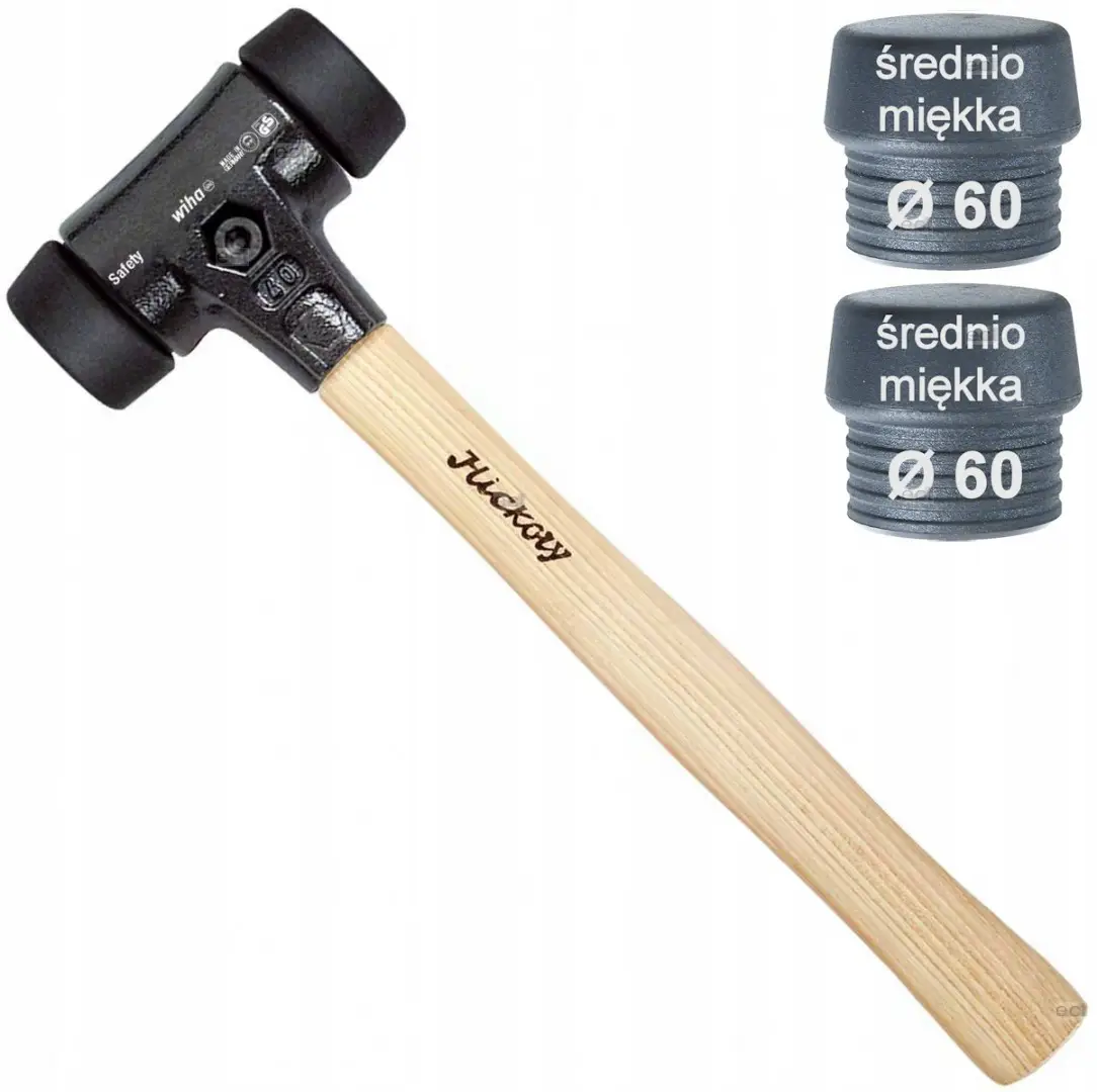 Młotek średnio miękki - średnio miękki fi 60 Safety Wiha (nr kat. 26433)