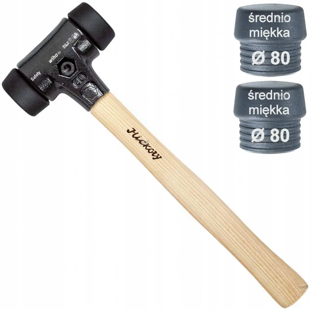 Młotek średnio miękki - średnio miękki fi 80 Safety Wiha (nr kat. 26439)