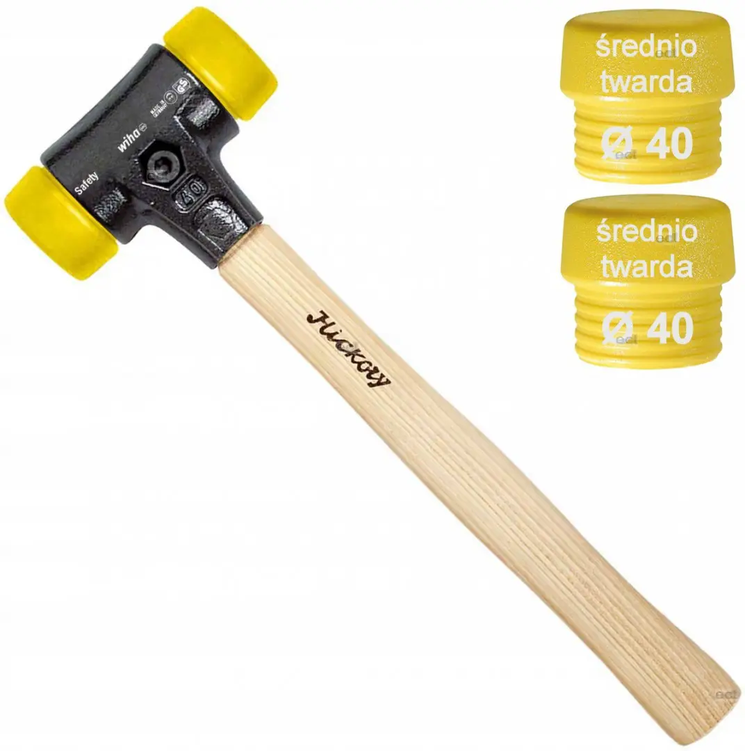 Młotek średnio twardy - średnio twardy fi 40 Safety Wiha (nr kat. 26641)