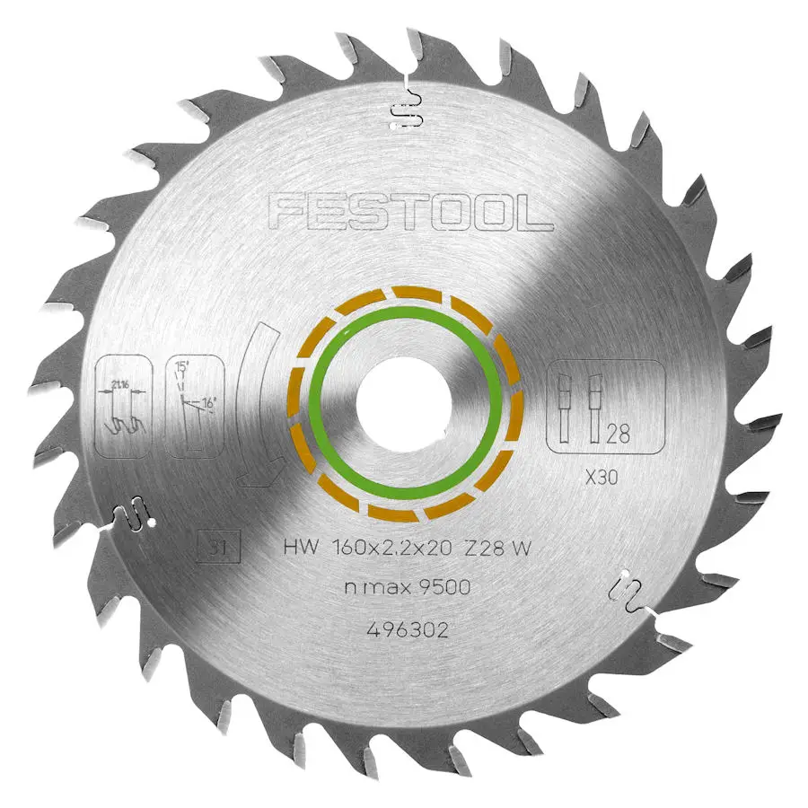 Tarcza pilarska do drewna fi 160 x 20 mm 28 zębów Wood Universal FESTOOL (nr kat. 496302)