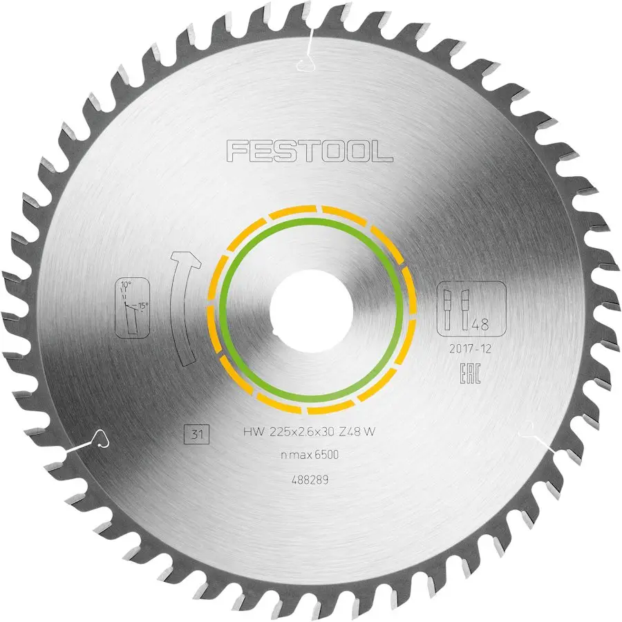 Tarcza pilarska do drewna fi 225 x 30 mm 48 zębów Wood Fine Cut FESTOOL (nr kat. 488289)
