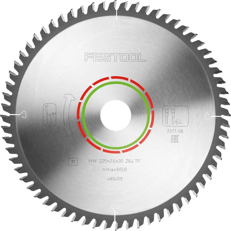 Tarcza pilarska do laminatów fi 225 x 30 mm 64 zęby Laminate HPL FESTOOL (nr kat. 489459)