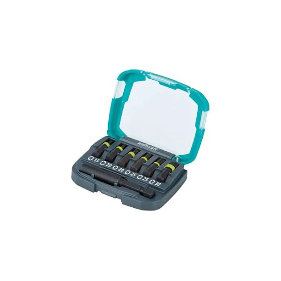 Zestaw bitów udarowych TX 15/20/20/25/ 25/30 i uchwyt magnetyczny WOLFCRAFT (nr kat. 2969000)