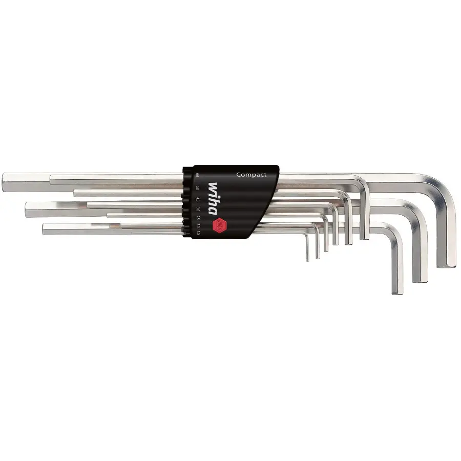 Zestaw kluczy imbusowych HEX 9 szt. Compact niklowane WIHA (nr kat. 01222)