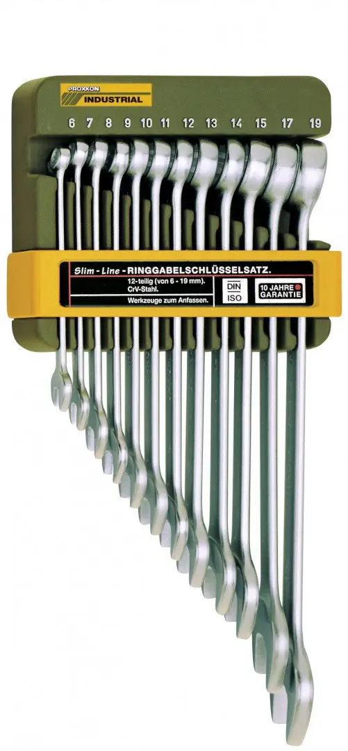 Zestaw kluczy płasko-oczkowych 6 - 19 mm SlimLine PROXXON (nr kat. 23820)